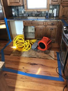Water Damage and Mold Removal in a Kitchen